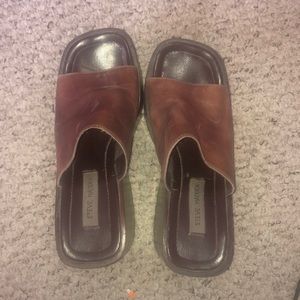 Steve Madden leather wedges